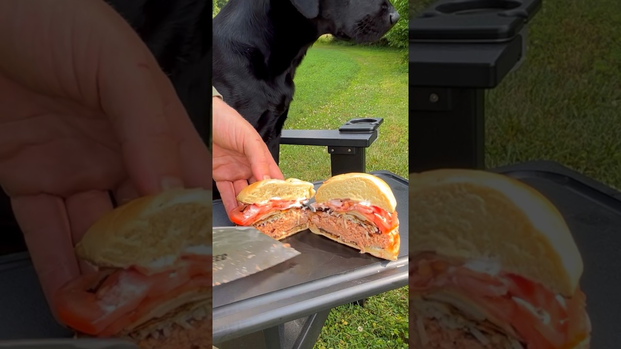 Salmon Burgers Cooked Over Fire 🔥