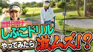 【やってみて！】渋野日向子プロ流「ダフリ・すくい打ち改善ドリル」やってみた。【なみきの休日】【自主練】