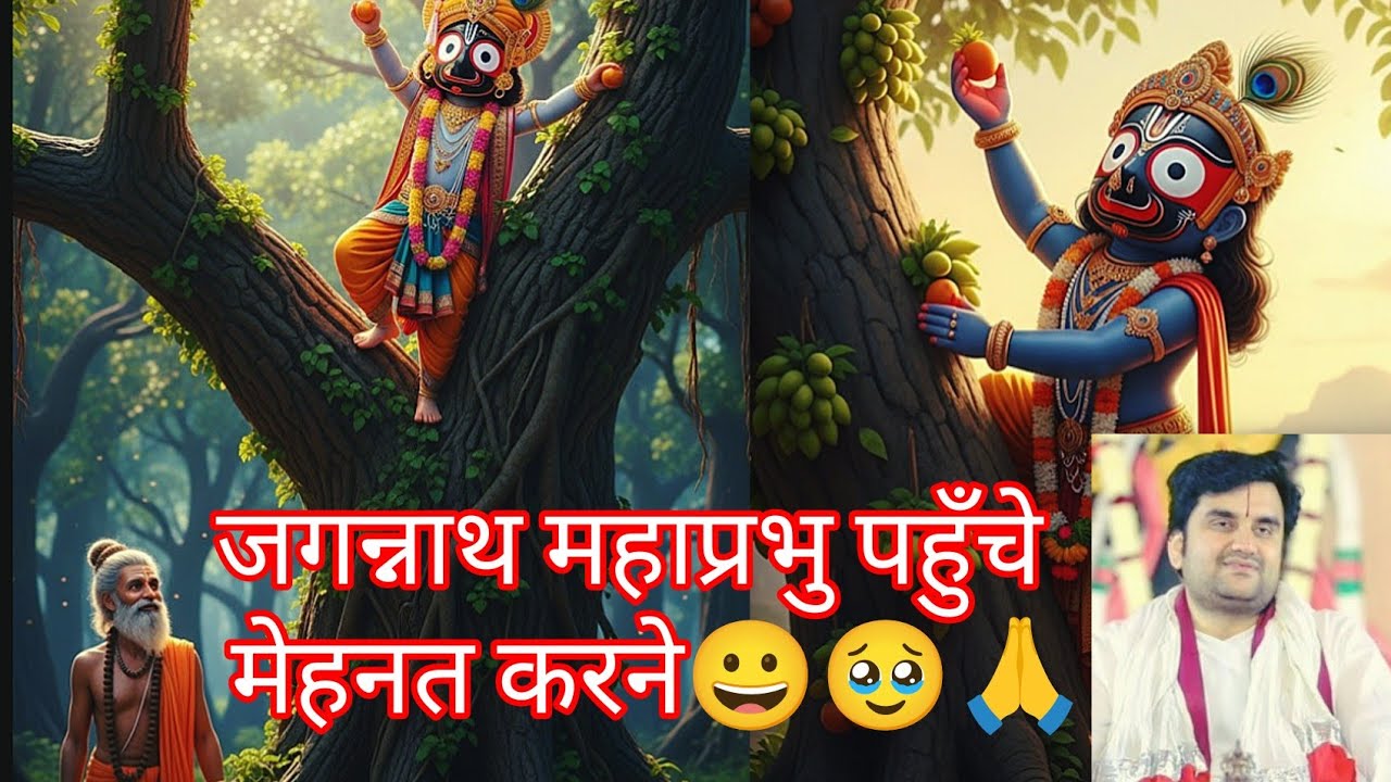 जब जगन्नाथ भगवान को बिना मेहनत के भोजन नहीं करना था😀🙏#Krishnkileela #indreshji #katha#jagannath #yt