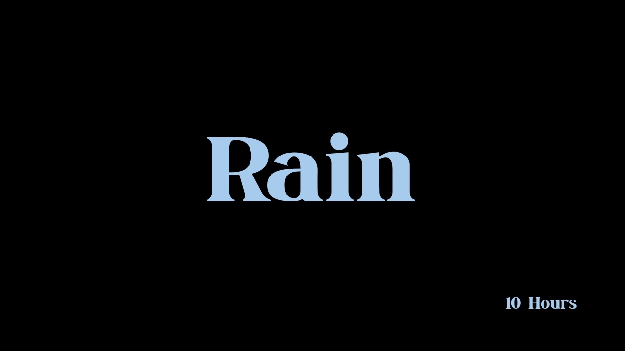 Black Screen Rain Sounds for Deep Sleep (10 Hours)