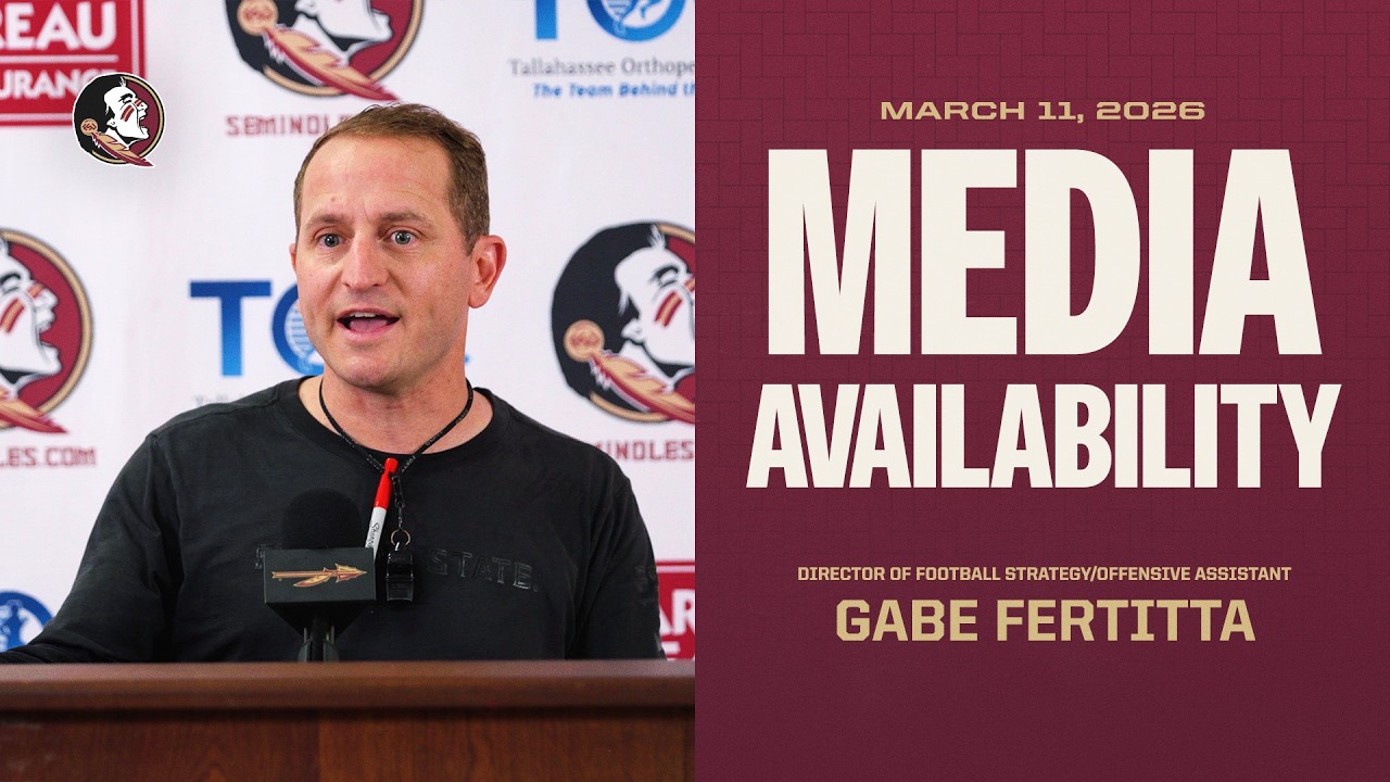 Image related to FSU Football | Dir. of Football Strategy/Off. Asst. Gabe Fertitta Post-Practice Media Availability