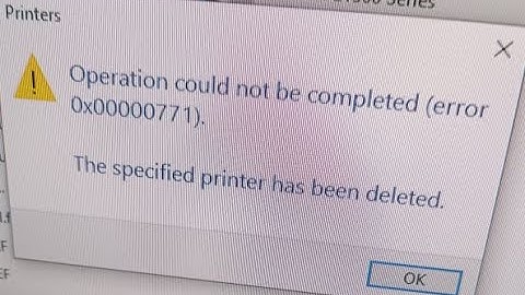 Windows 11 Printer Sharing error 0x00000771 Solve