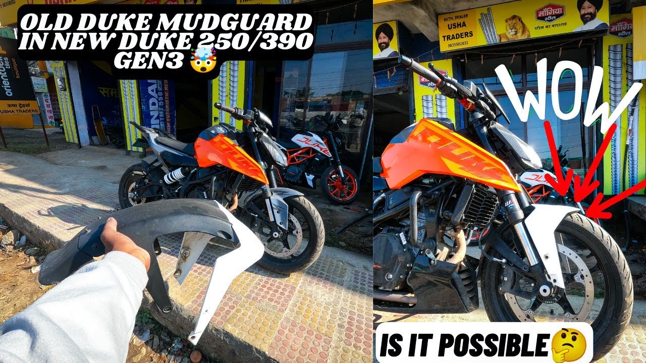 Old Duke mudguard Installing on New Duke 250 Gen3🤯 Is it possible🤔