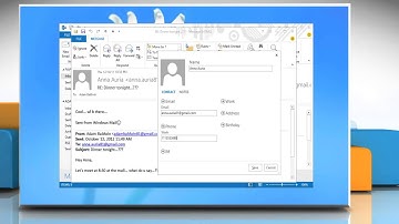 How to create a contact from a received e-mail in Microsoft® Outlook on a Windows® 8 PC