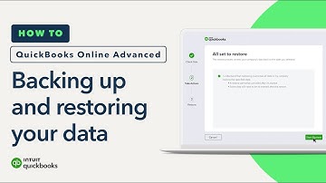 How to back up and restore your data | QuickBooks Online Advanced