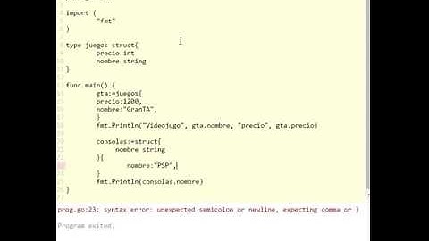 struct  golang tutorial en español