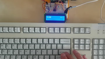 Arduino project with PS/2 keyboard and LCD screen