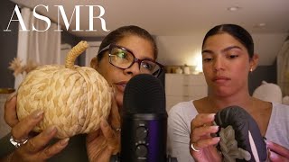 Mom does ASMR again! (fall decor, whispering in Spanish, matches, fabric sounds and more!)
