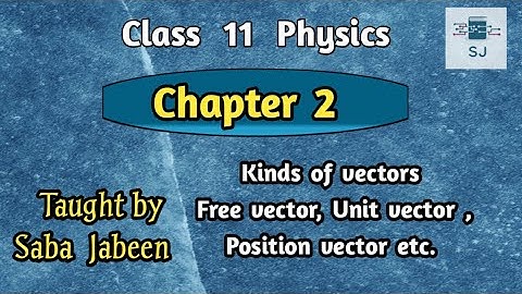 Lecture 2: Kinds of Vectors | Chapter 2: Scalars and Vectors | XI | Sindh Board