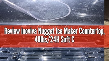 Review inoviva Nugget Ice Maker Countertop, 40lbs/24H Soft Chewable Pellet Ice Machine with Self-Cle