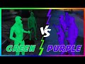 PURPLE VS. GREEN ALIENS FIGHT. (Funny) / GTA 5 ONLINE.