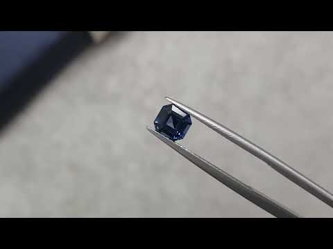 Сobalt blue spinel in octagon cut 1.01 ct from Tanzania Video  № 1