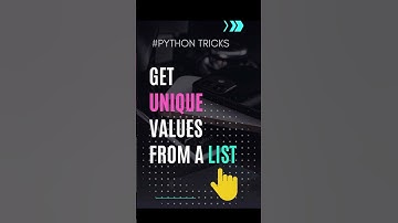 Python Tutorial for Beginners #3 | 3 Ways to Get Unique Values From a List #python
