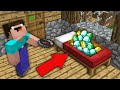 Minecraft NOOB vs PRO: WHY THIS COMPASS LEAD NOOB TO RAREST TREASURE IN BED? Challenge 100% trolling