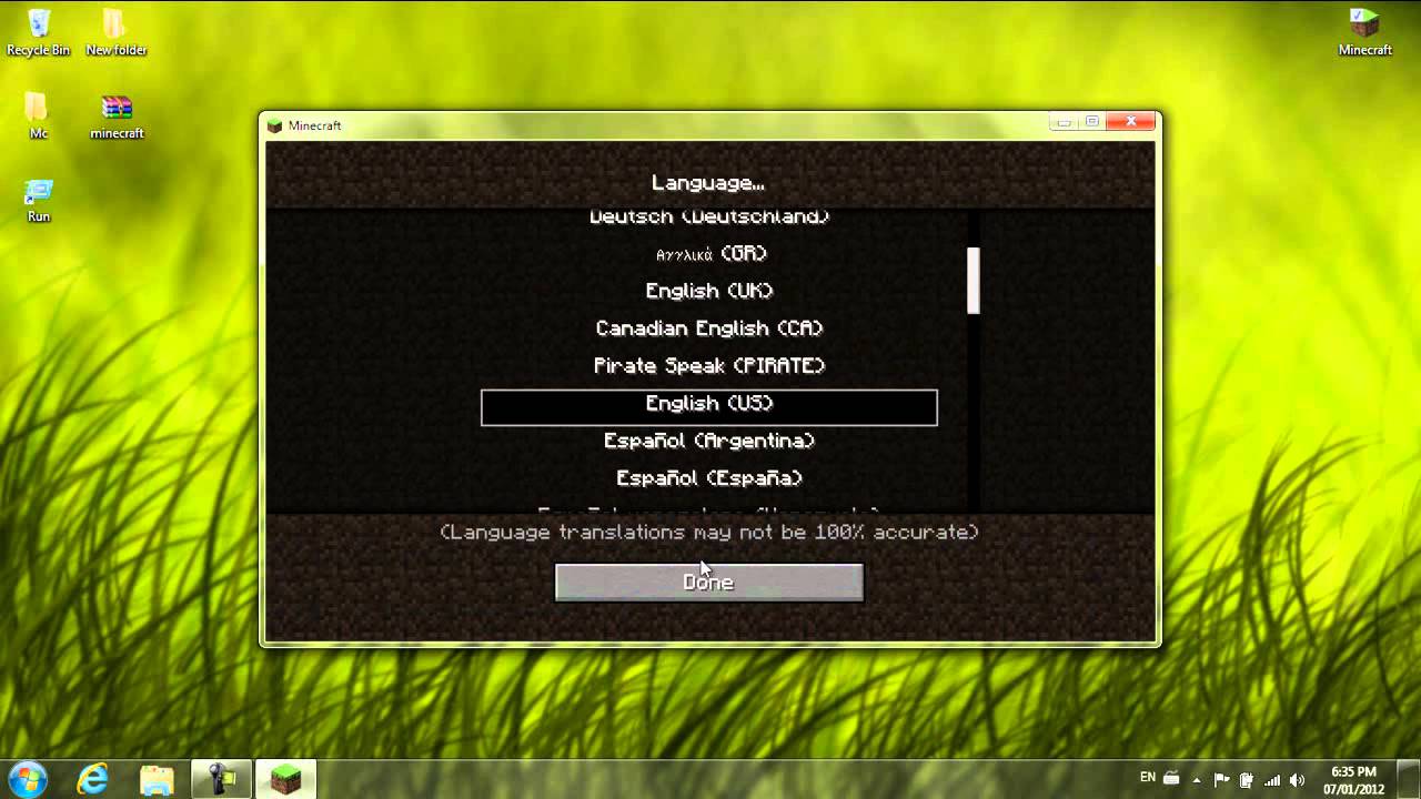 Minecraft -  How to install snapshot 12W01A