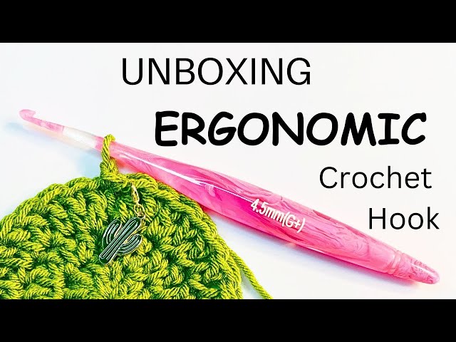 Ommi Crochet Hook Review Unboxing Pink Crochet Hook. Comparing 4 to 4.5 mm  