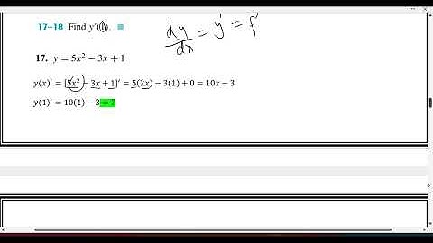 Calculus 1 Ex # 2.3 Q # 17-18 Introduction to Techniques Of Differentiation