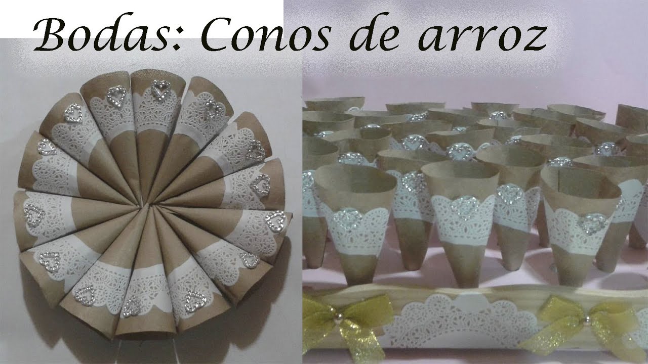 Cono para poner arroz para bodas