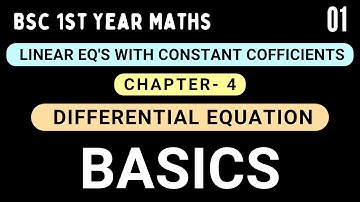 Linear Equations with Constant Coefficients bsc 1st year HPU | BASICS