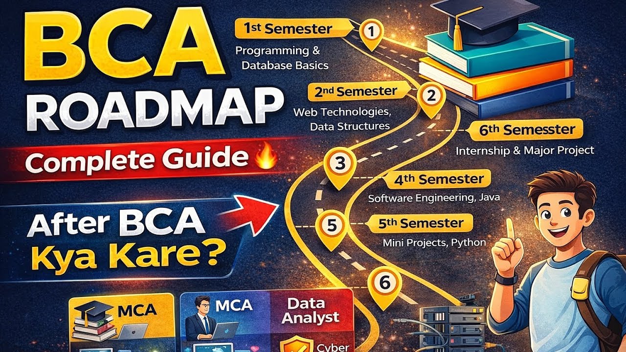 BCA Complete Roadmap 🔥 | BCA ke baad kya kare? Career Options Explained ...