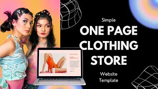 A Simple One Page Website Template Clothing Stores