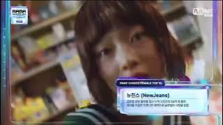 NewJeans winning “Fans’ Choice” at the 2024 MAMA Awards