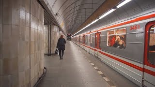 Czech Republic, Prague, metro ride from Náměstí Republiky to Můstek