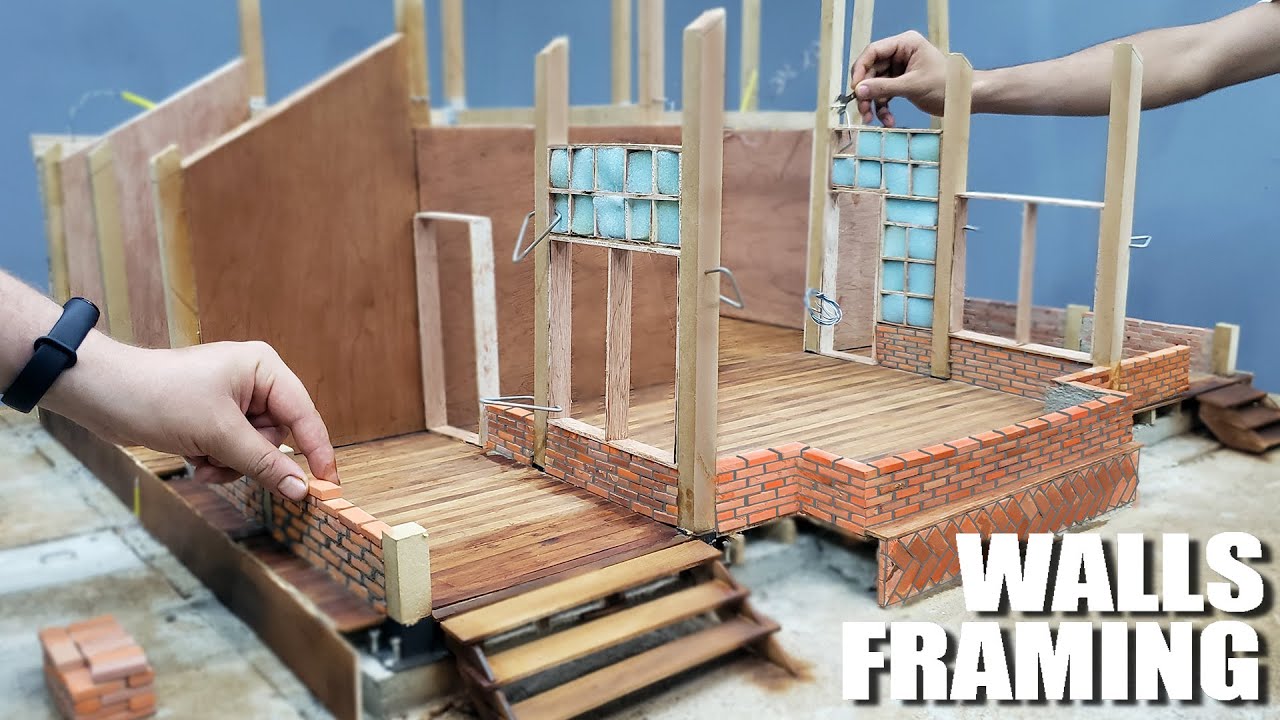 How To Make Framing Walls --Framing Wood-- Bricklaying