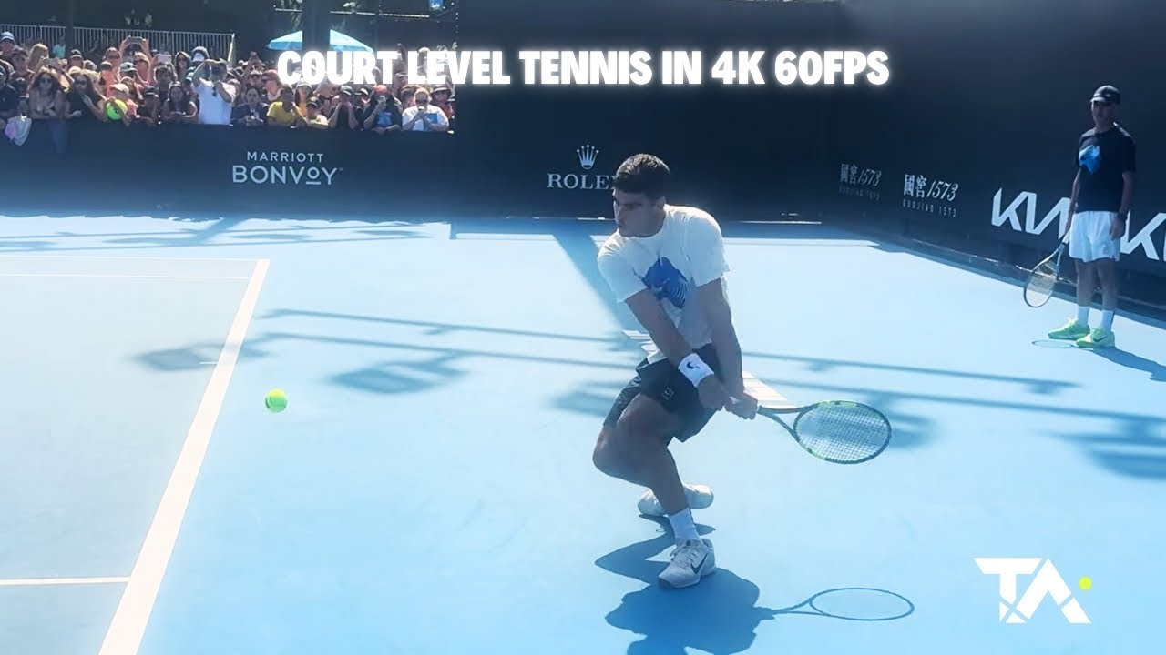 AO26: Carlos Alcaraz: Unreal Court Level Striking 4K 60FPS