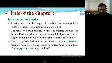 Lecture No 02 Introduction to Plastics and its Classification