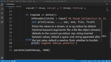 Python - Bankamatik Uygulama Örneği