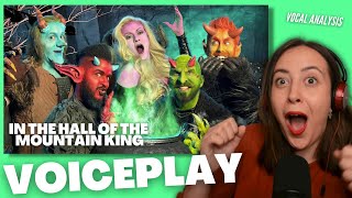 VOICEPLAY In The Hall Of The Mountain King Ft. Elizabeth Garozzo | Vocal Coach Reacts (& Analysis)