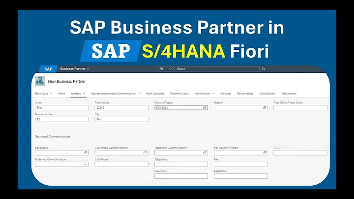 How to create BUSINESS PARTNERS in SAP S/4HANA Fiori