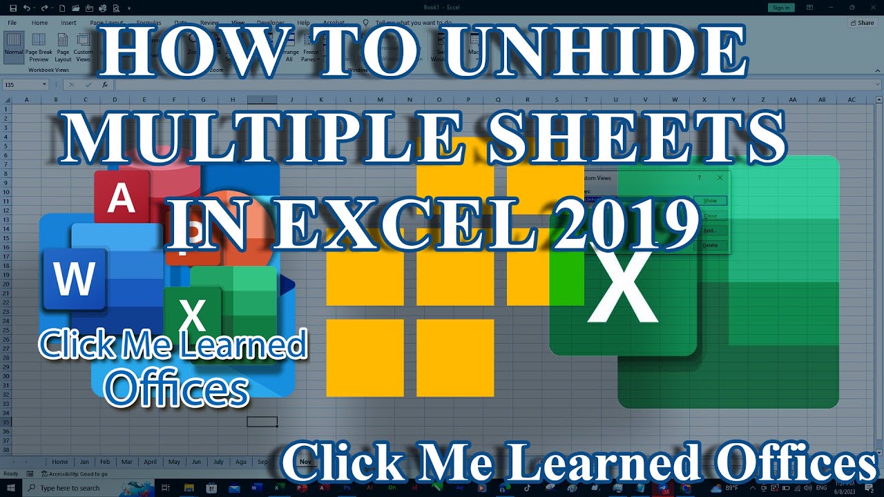 32-how-to-unhide-multiple-sheets-in-excel-2019-clickmelearnedoffices