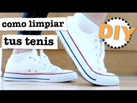 COMO LIMPIAR TENIS | ZAPATILLAS | CONVERSE | BAMBAS BLANCAS - YouTube