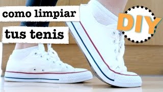 víctima escaramuza ocupado COMO LIMPIAR TUS TENIS | ZAPATILLAS | CONVERSE | BAMBAS BLANCAS - YouTube