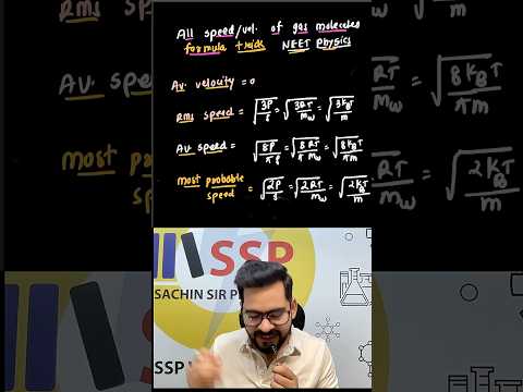 NEET 2026 Physics 🔥 KTG Different Gas Speed SECRET Trick 🤫 | SSP Sir