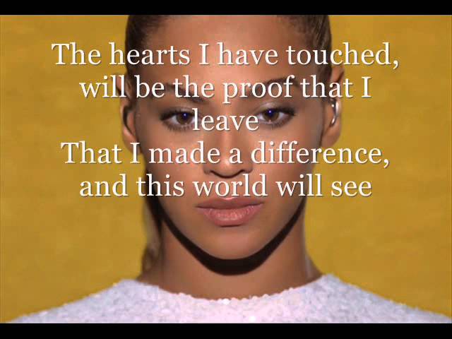 Beyonce - I was here (lyrics)