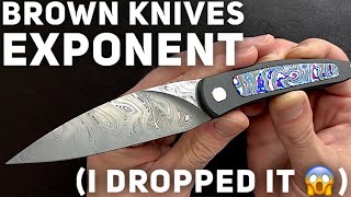 Brown Knives Exponent Knife Review: Timascus, Zirconium, and Damasteel OH MY.