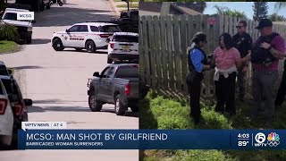 Woman arrested after shooting boyfriend, barricading self inside Martin County home, deputies say