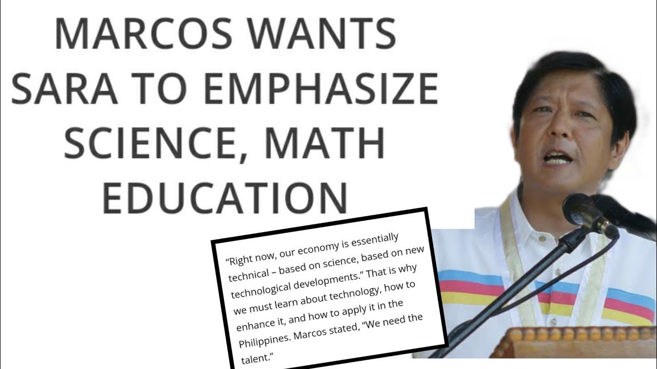 Marcos want Sara to emphasize SCIENCE, MATH education.