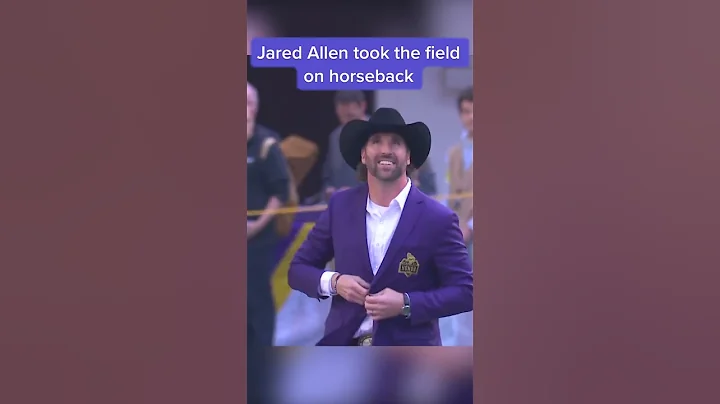 Jared Allen storms the field on a horse  | #shorts...