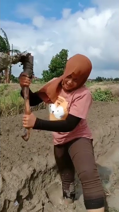 story wa lucu cewek cantik nyangkul