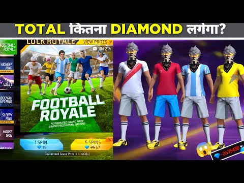 10 Spins Me Grand Prize ⚽| Football Royale Free Fire | 15 Diamond Spin में Jersey कैसे मिलेगा