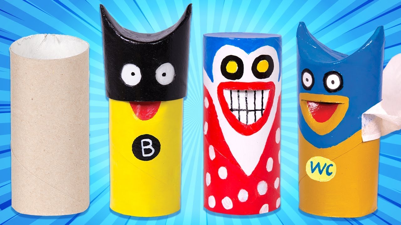 Cardboard Craft Tube Superheroes