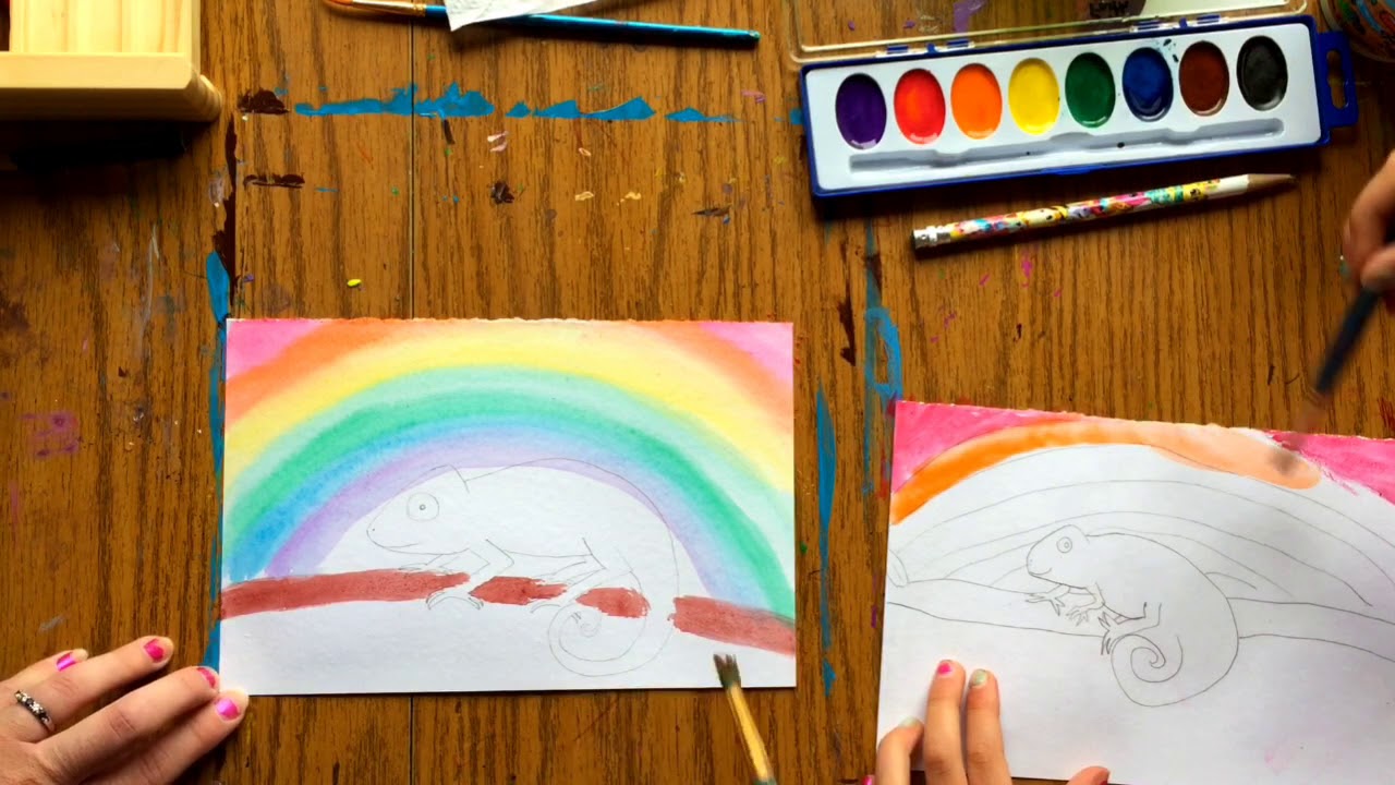 The online Watercolor for Kids class we gave Ani for Christmas - Everyday  Reading