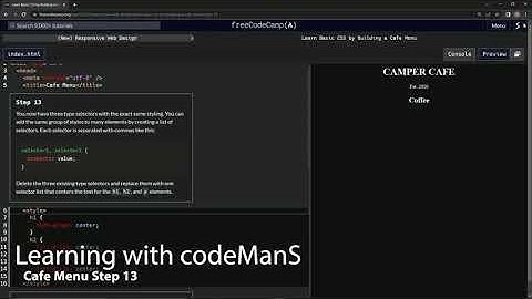 Learn Basic CSS by Building a Cafe Menu - Step 13