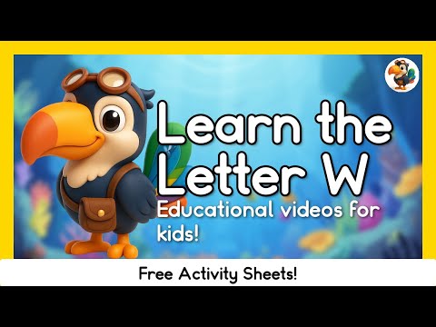Learn The Letter W: Wonderful Whales | Educational Videos For Kids With Tibo the Toucan
