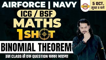 Agniveer Classes | Navy/ICG/BSF | Maths Binomial Theorem | Air force math class | Air force Classes