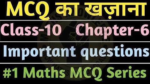 Maths MCQ Class 10 Chapter 6 | Triangle MCQ Question Part 1|